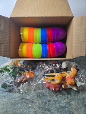Dinosaurs and Animal Toys Great Party Favors 24 Pack Easter Eggs-School Goodies